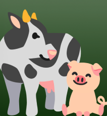 Pig and cow enjoy there day coverart